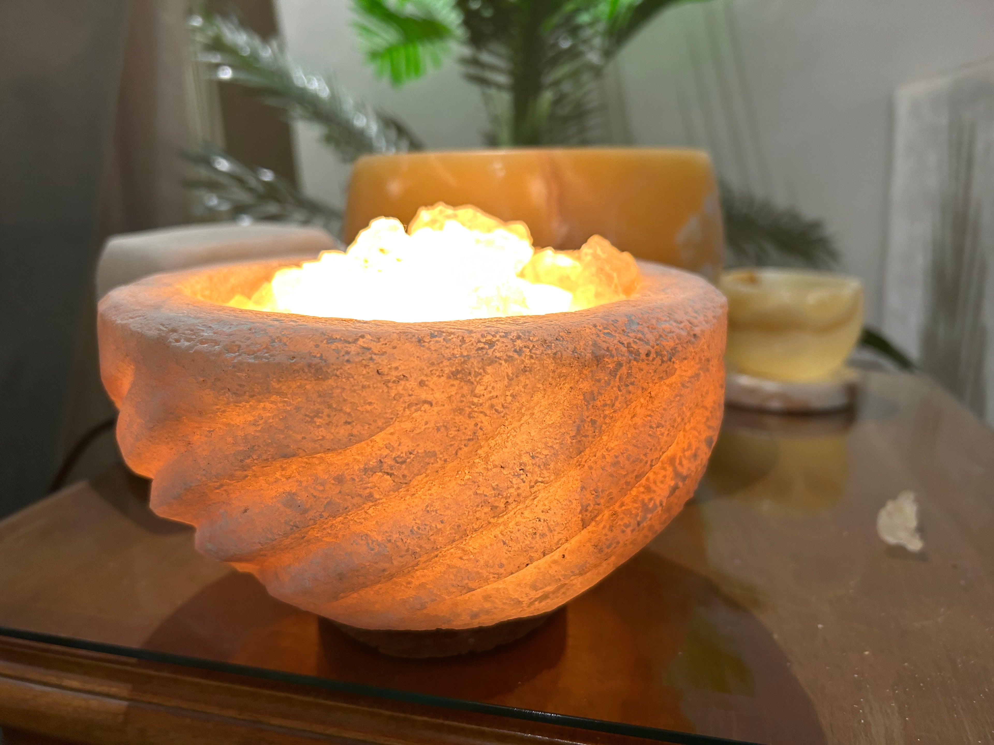 Swirl Salt lamps