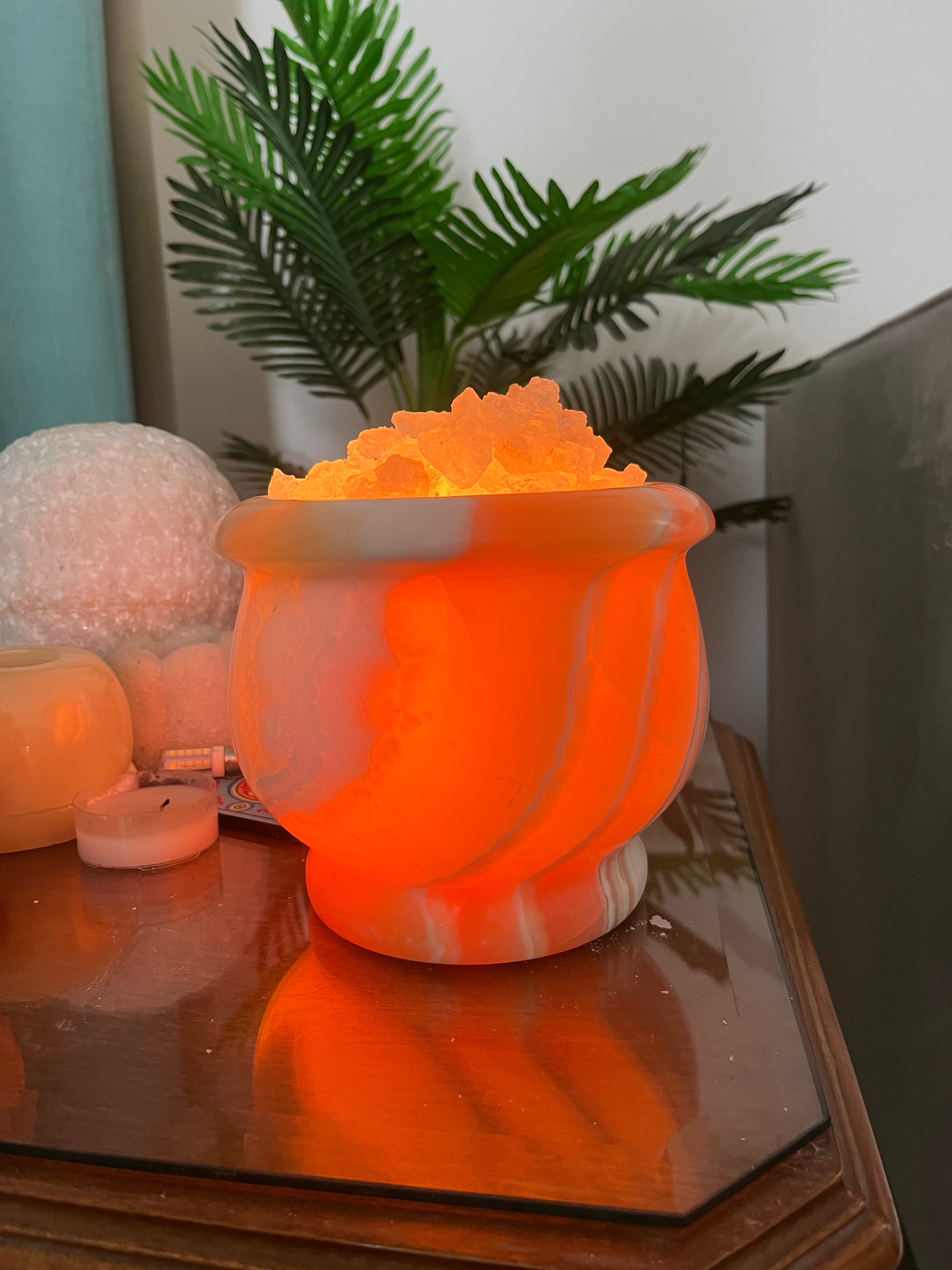 Alabaster With Natural Rock Salt