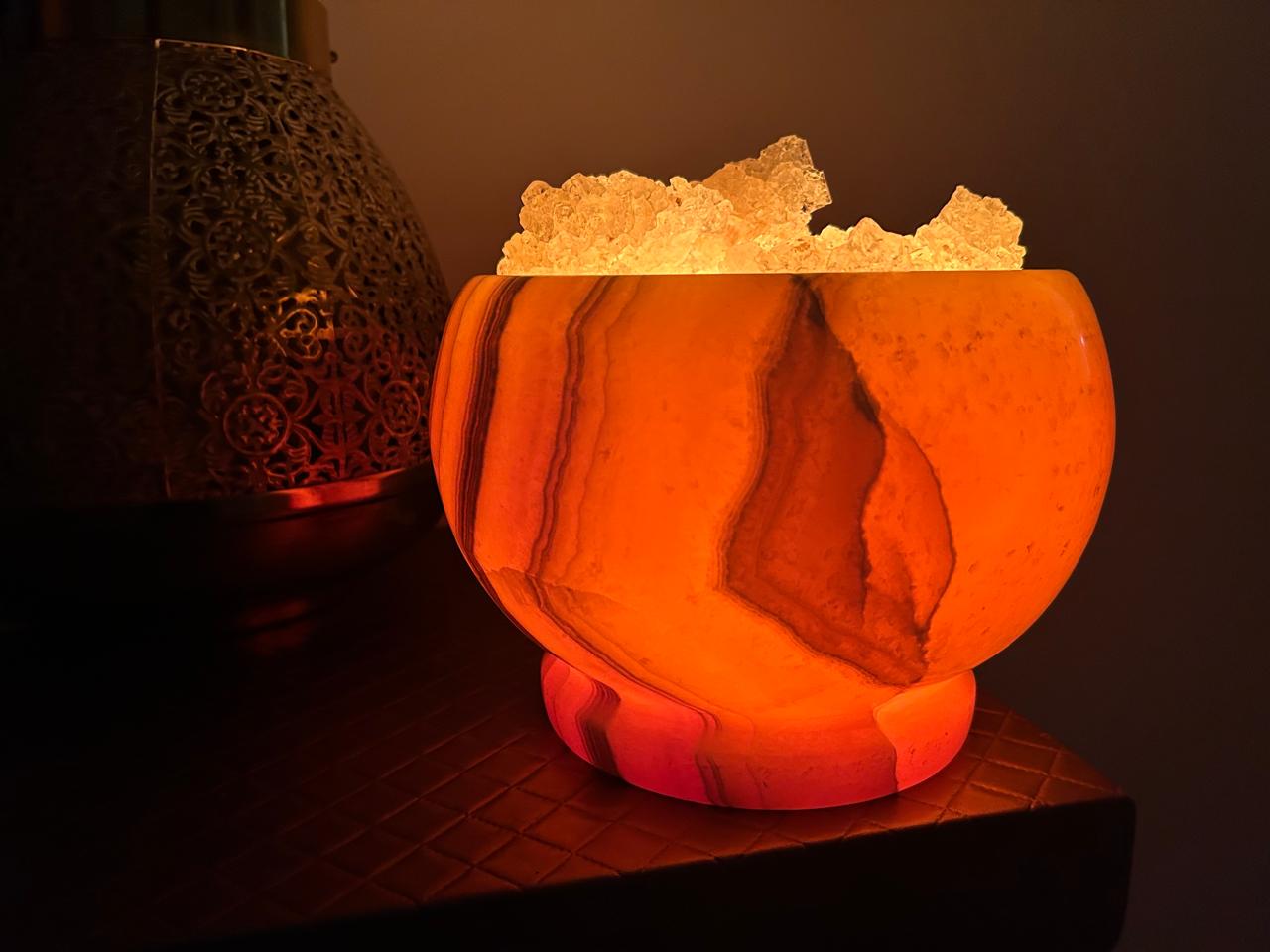 Alabaster With Natural Rock Salt